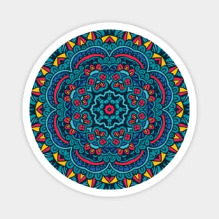 Spiritual Mandala - Ethnic Blue Design Art Magnet